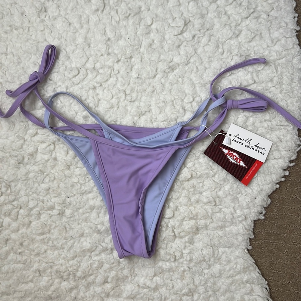 Jack’s Surfboards x Danielle Brown AVA Bikini Bottom Purple Sz M NWT NEW